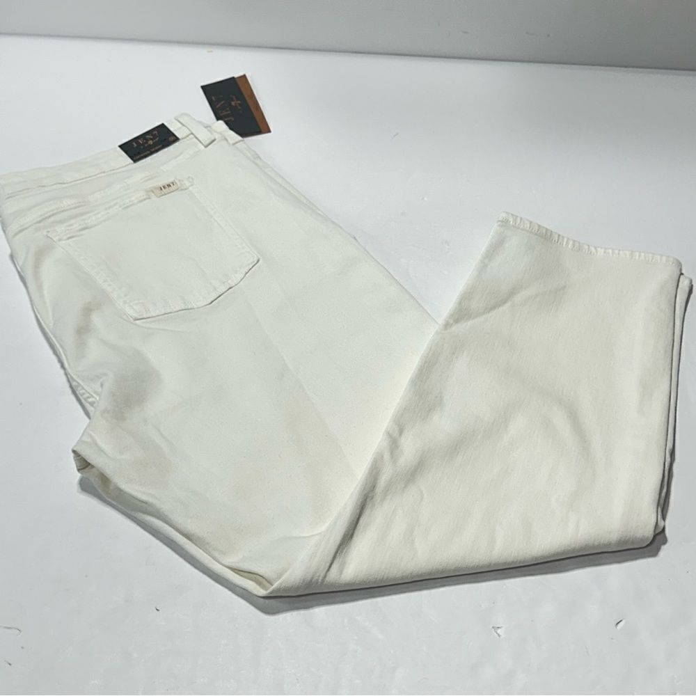 Jen7 7 For All Mankind Cropped Skinny White Jeans NWT Size 18